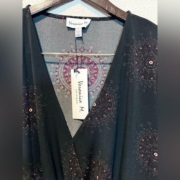 Veronica M Draped V-Neck - Picture 2 of 3